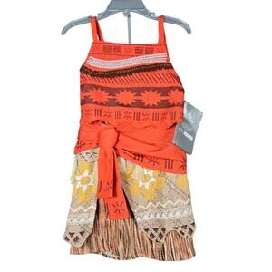 Disney Store Moana Girls sz 4 Costume 2 Pc Outfit NEW Toddler Halloween Dress Up